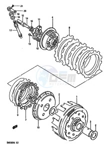 DR600R (E2) drawing CLUTCH