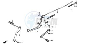 XR100R drawing PEDAL