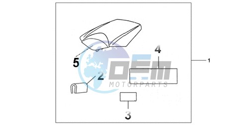 REAR SEAT COWL ACHILLES BLACK METALLIC