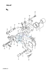 LT250R (E3) drawing REAR CALIPER (MODEL F G)