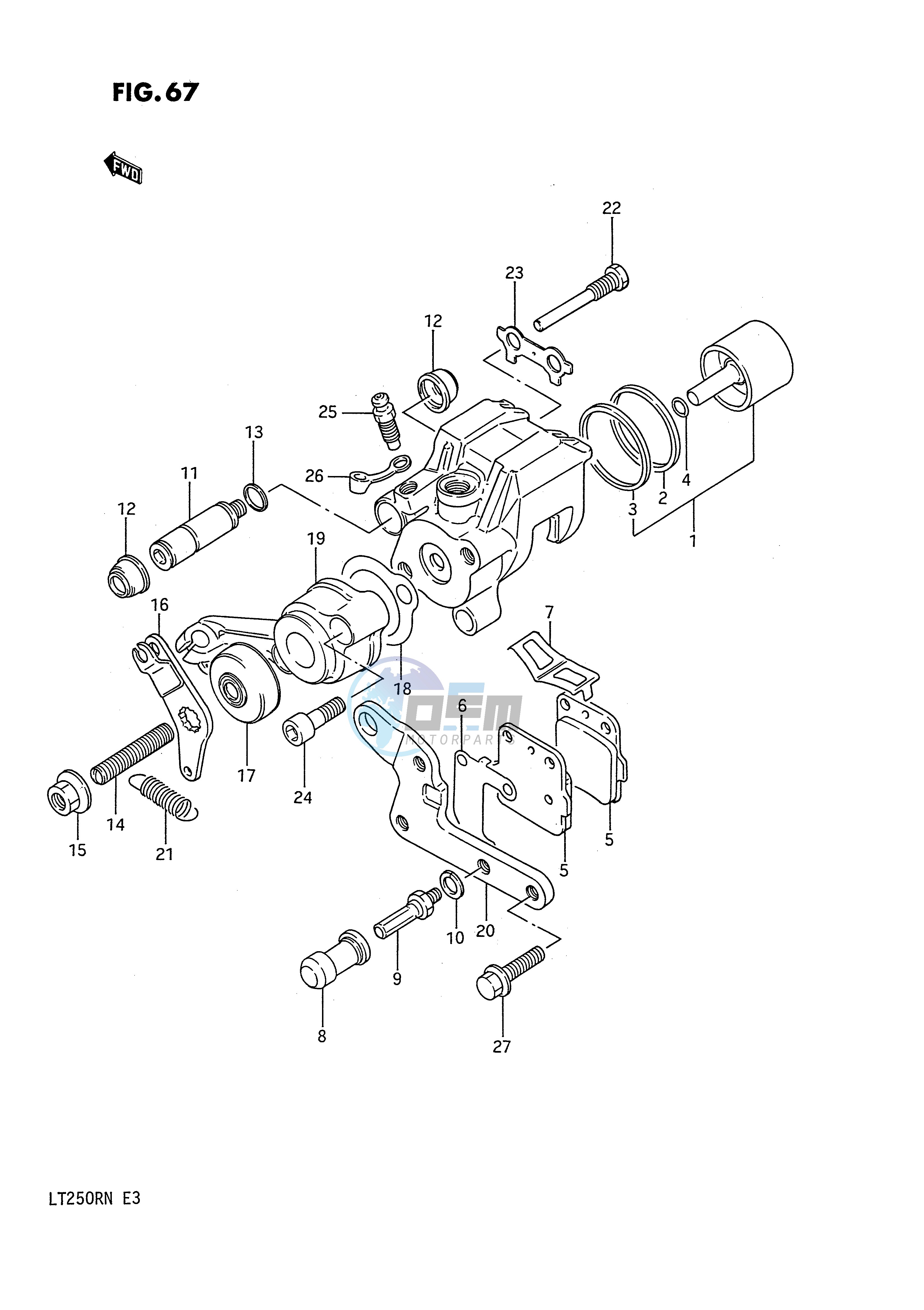 REAR CALIPER (MODEL F G)