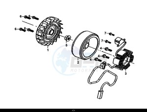 SYMPHONY ST 50 (25 KM/H) (XB05W4-NL) (E4) (L7-M0) drawing AC GEN. ASSY