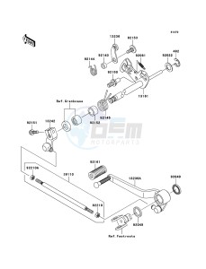 Z750S ZR750-K1H FR GB XX (EU ME A(FRICA) drawing Gear Change Mechanism