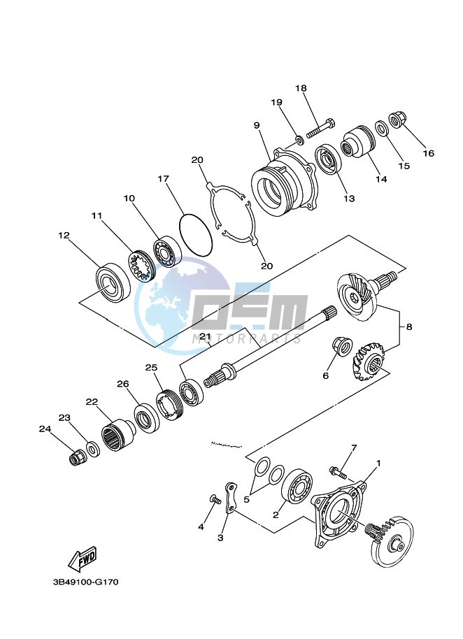 MIDDLE DRIVE GEAR