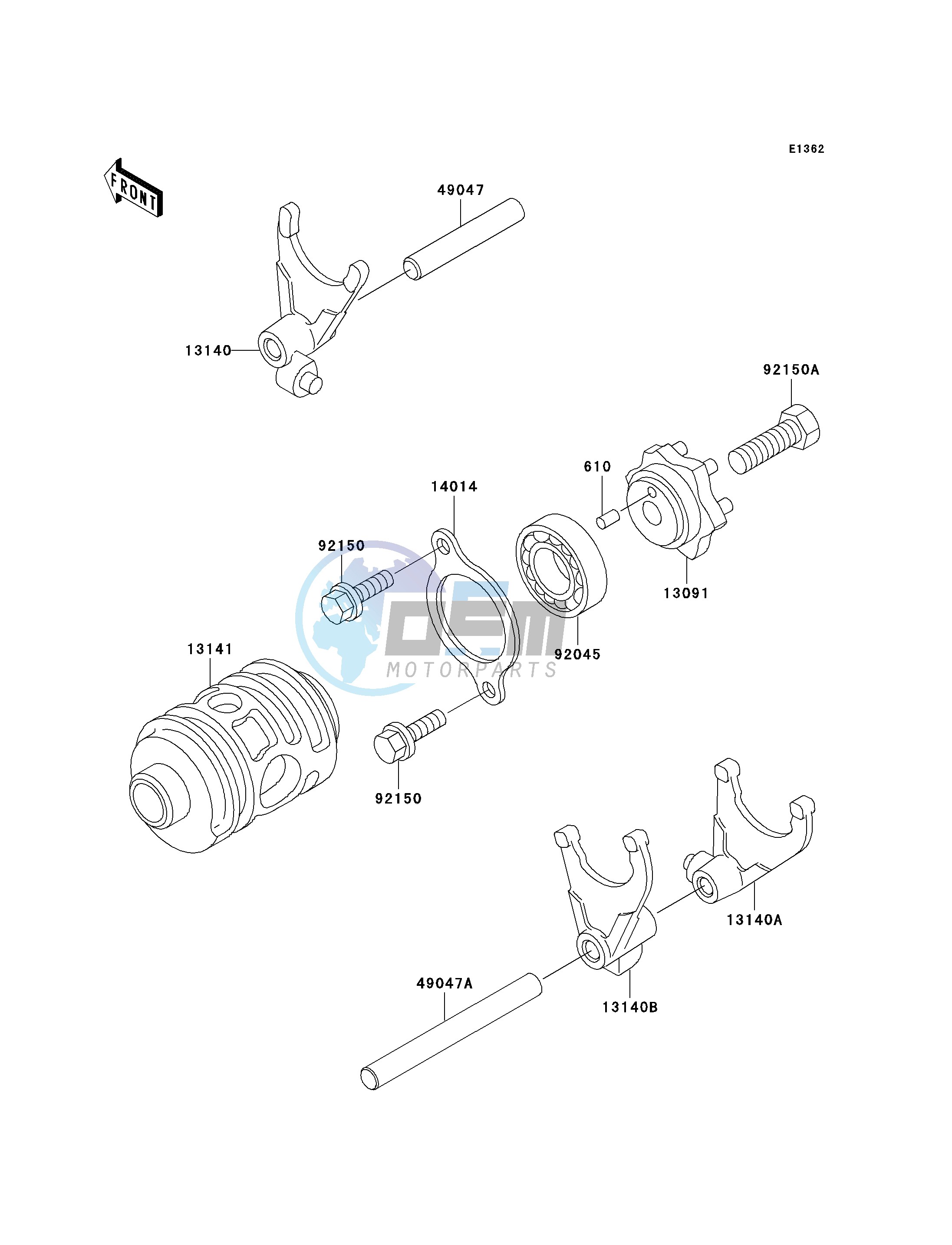 GEAR CHANGE DRUM_SHIFT FORK-- S- -