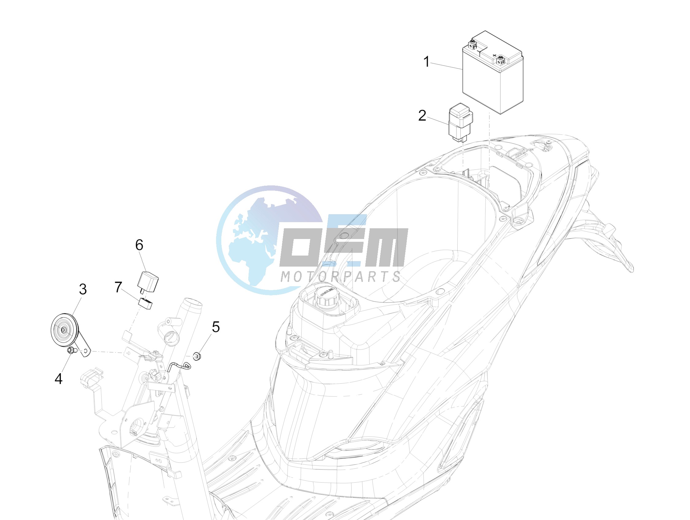 Remote control switches - Battery - Horn