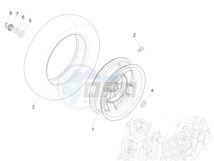 PRIMAVERA 125 4T 3V IE ABS-NOABS E3-E4 (EMEA) drawing Rear wheel