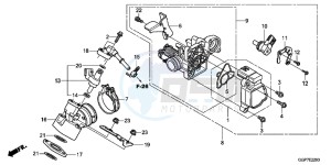 NSC50T2F NSC50T2 UK - (E) drawing THROTTLE BODY