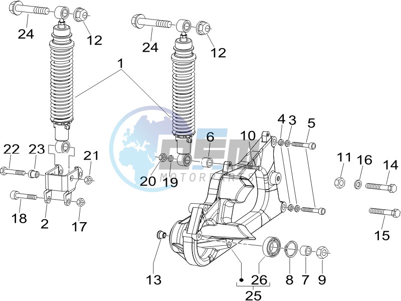 Rear suspension - Shock absorbers