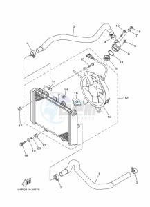 YFM700FWAD GRIZZLY 700 EPS (BFEC) drawing RADIATOR & HOSE