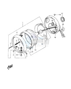 KZ 650 C [CUSTOM] (C1-C3) [CUSTOM] drawing HEADLIGHT