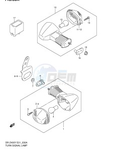 DR-Z400 (E1) drawing TURN SIGNAL LAMP (DR-Z400EK2 EK3 EK4 E24)