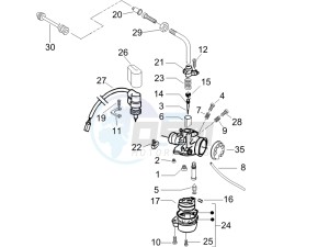 Stalker 50 Special Edition drawing Carburetors components