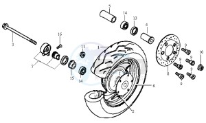 JET EURO X 50 25 KMH E2 drawing FRONT WHEEL