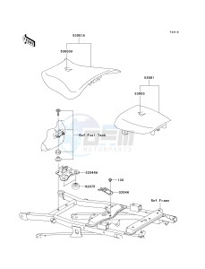 ZX 600 J [ZZR600] (J6F-J8F) J8F drawing SEAT