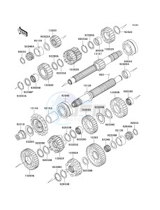 ZR 1000 A [Z1000] (A6F-A6F) A6F drawing TRANSMISSION