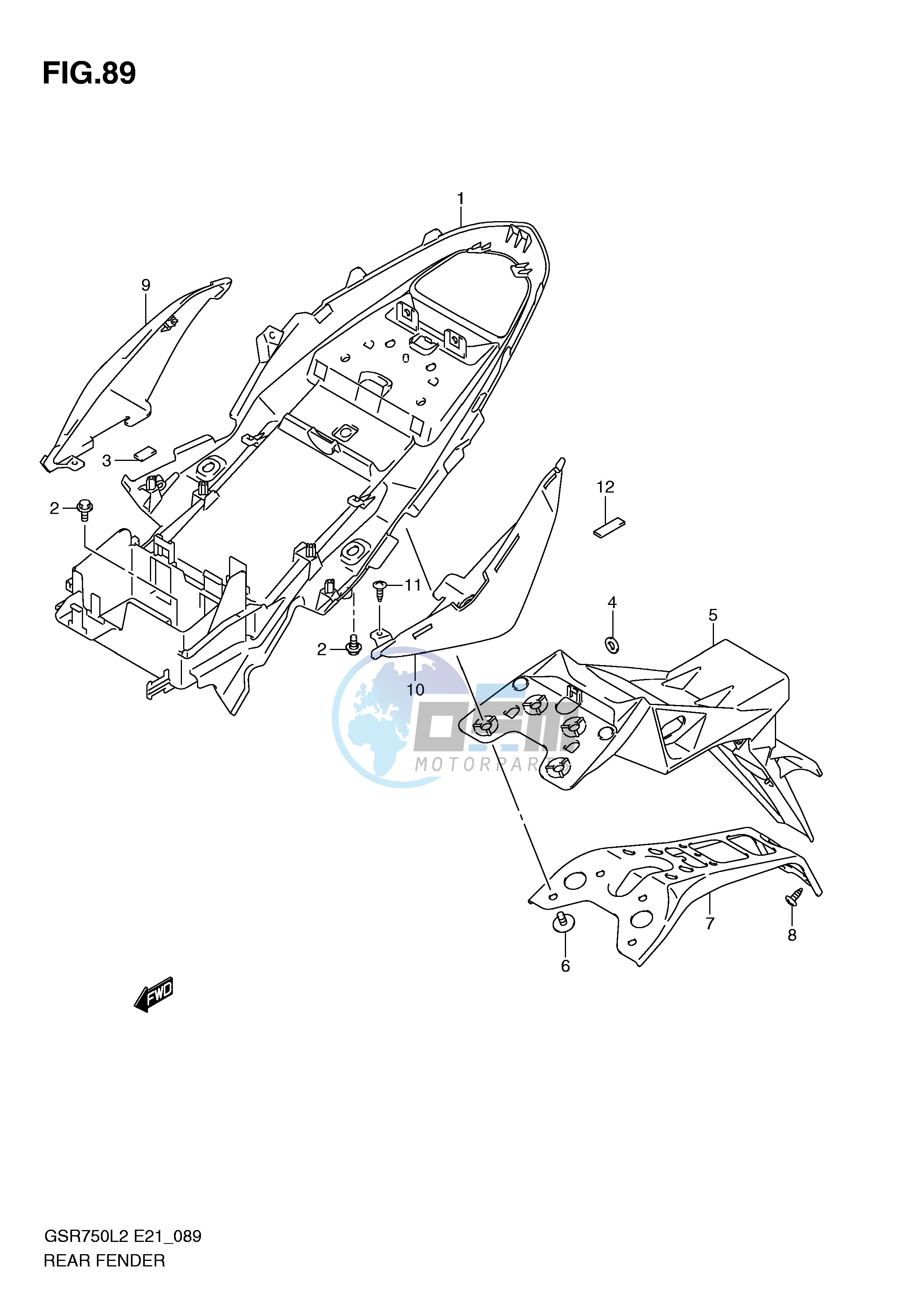 REAR FENDER (GSR750UEL2 E21)