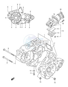 RMX250 (E28) drawing CRANKCASE