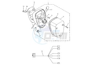 XVZ TF ROYAL STAR VENTURE 1300 drawing TAILLIGHT