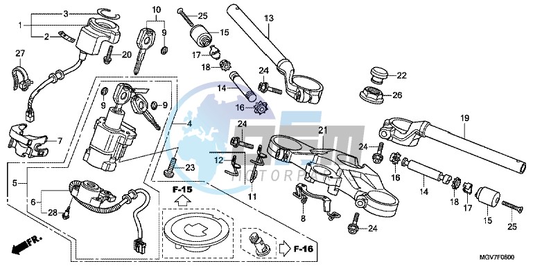 HANDLE PIPE/ TOP BRIDGE