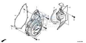 CBR500RF CBR500R UK - (E) drawing A.C. GENERATOR COVER