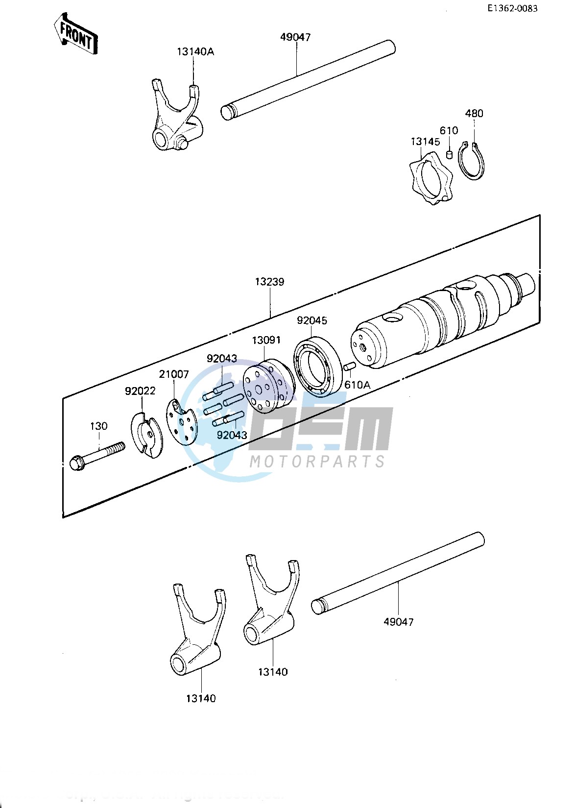 GEAR CHANGE DRUM_SHIFT FORK-- S- -