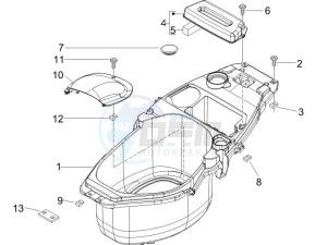 Zip 100 4T 2006-2010 drawing Helmet box - Undersaddle