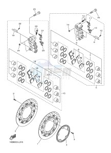 YZF-R1D 1000 (1KBV) drawing FRONT BRAKE CALIPER