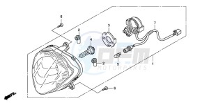 PES125R drawing HEADLIGHT