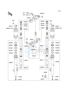 KL 250 G [SUPER SHERPA] (G4-G8 G8 CAN ONLY) [SUPER SHERPA] drawing FRONT FORK