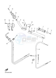 YZF-R6 600 R6 (1JSG 1JSH) drawing STEERING HANDLE & CABLE