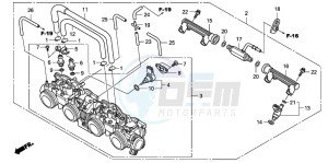 CBF1000 drawing THROTTLE BODY