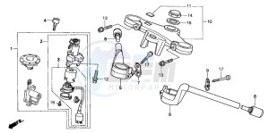 NSR125R drawing HANDLE PIPE/TOP BRIDGE