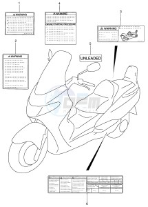 AN400 (E2) Burgman drawing LABEL (MODEL X)