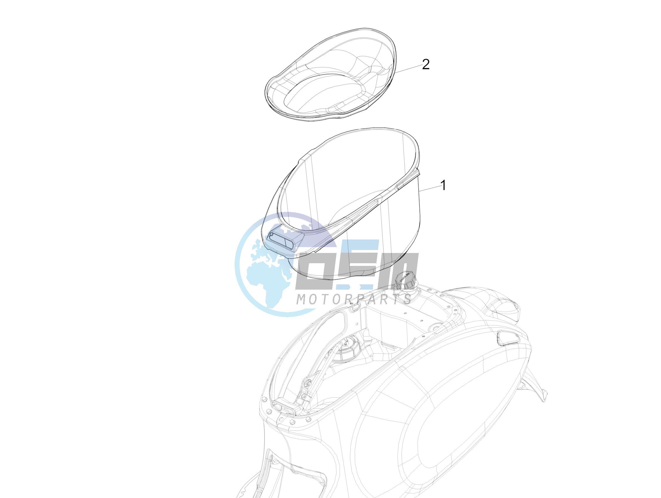 Helmet housing - Undersaddle