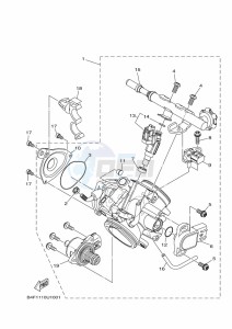 YFM700FWB YFM70KDXK (B6K3) drawing THROTTLE BODY ASSY 1