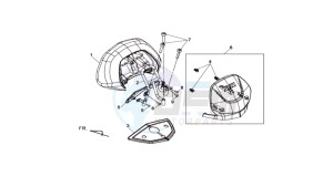 MAXSYM 400 EFI drawing BACK SUPPORT - GRIP BAR