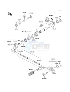 Z1000SX ABS ZX1000HCF FR GB XX (EU ME A(FRICA) drawing Gear Change Mechanism