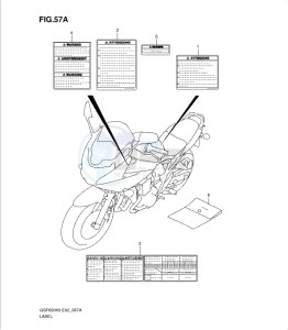 GSF650/S drawing LABEL (MODEL L0)