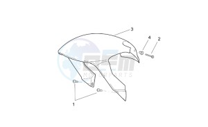 SR 125-150 drawing Front body - Mudguard