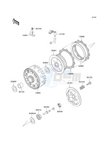 KL 650 A [KLR 650] (A6F-A7F) A7F drawing CLUTCH