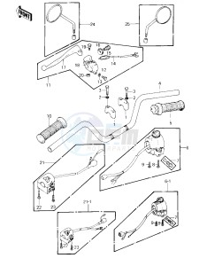 KZ 550 A (A1-A2) drawing HANDLEBAR -- 80-81 A1_A2- -