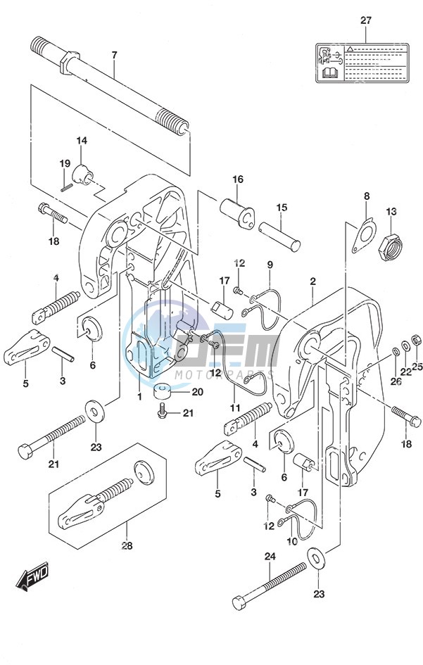 Clamp Bracket w/Power Tilt