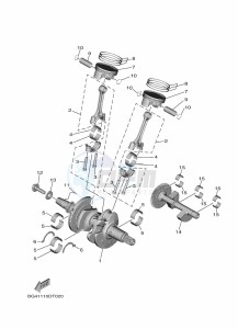 YXF850ES YXF85WPSK (BG4K) drawing CRANKSHAFT & PISTON