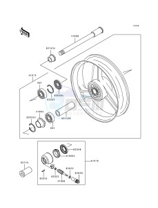 ZX 600 D [NINJA ZX-6] (D1) [NINJA ZX-6] drawing FRONT HUB