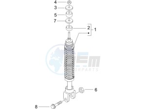 NRG 50 power DT drawing Rear suspension - Shock absorbers