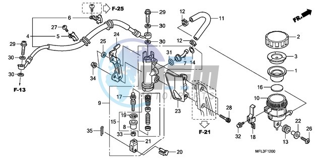 REAR BRAKE MASTER CYLINDER (CBR1000RR)