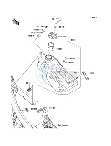 KX450F KX450FEF EU drawing Fuel Tank