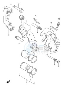 RMX250 (E28) drawing FRONT CALIPER