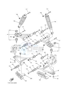 YFM450FWA GRIZZLY 450 IRS (BM81) drawing FRONT SUSPENSION & WHEEL